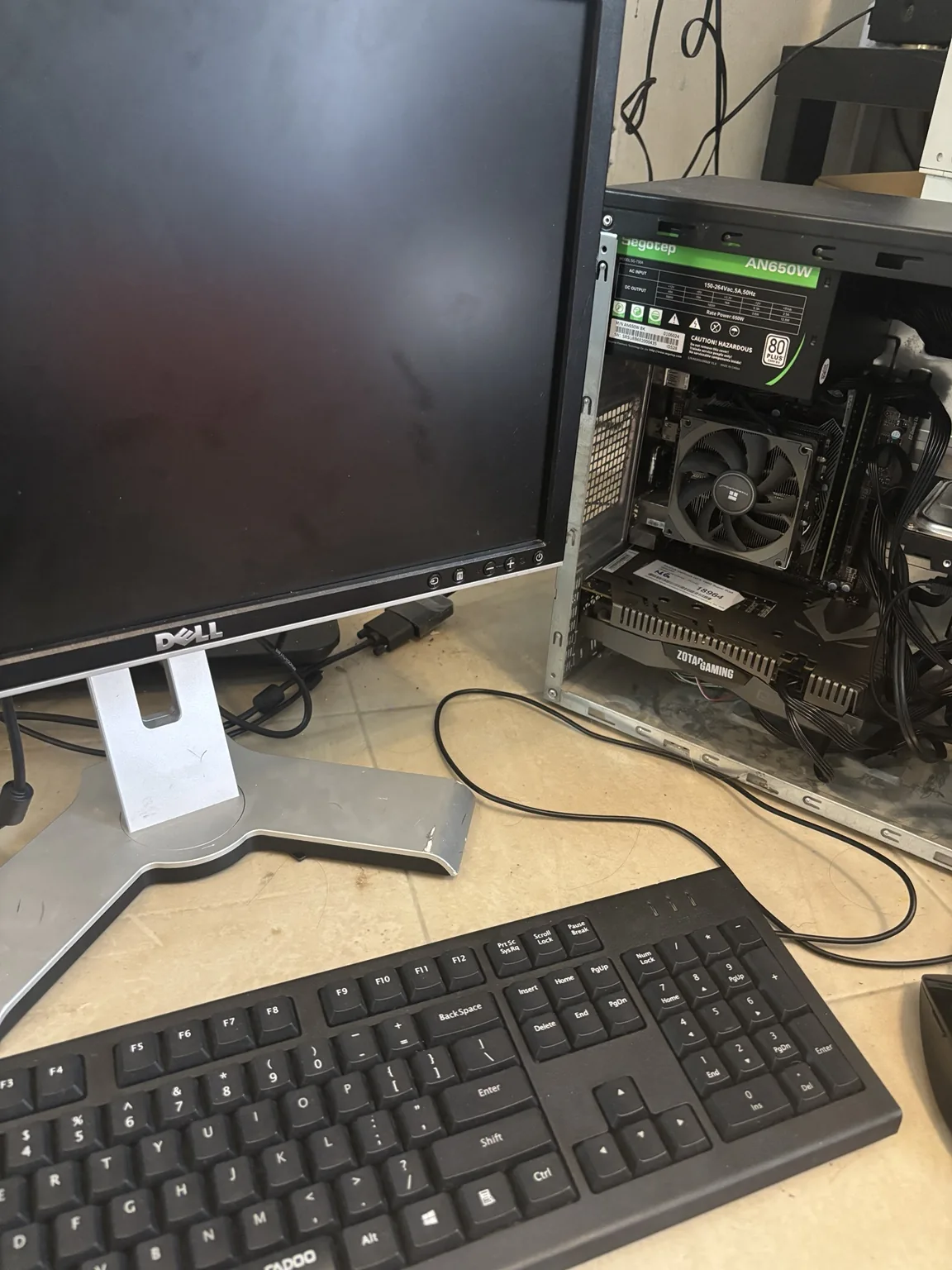 Actual refurbished PC bundle photographed with 19-inch Dell monitor and keyboard